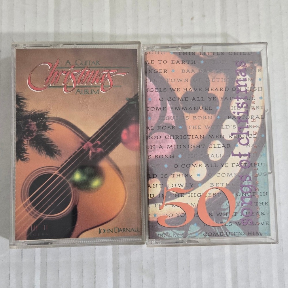Vintage Christmas Cassette Lot Maranatha Guitar Sparrow 50 Songs 90s Music